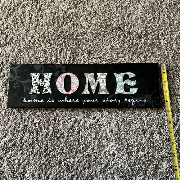 Home Is Where Your Story Begins Wood Sign Black - Picture 3 of 4